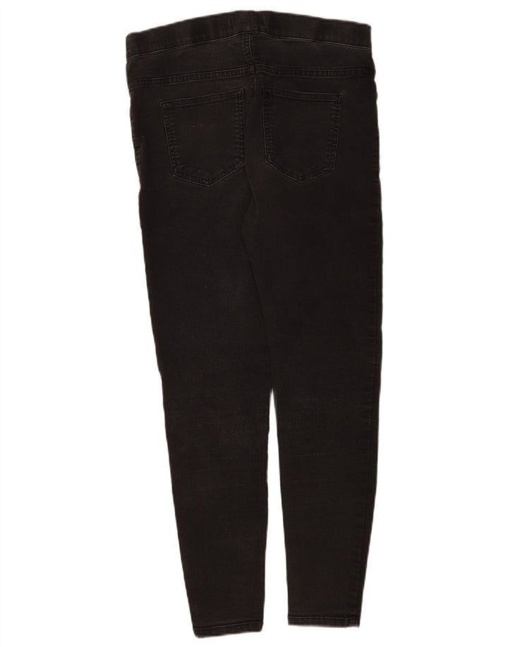 Marks & Spencer Damen Jegging-Jeans UK 12 Medium W30 L35 Schwarze Baumwolle