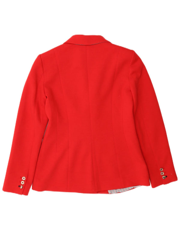 Tommy Hilfiger Damen-Zweireiher-Blazerjacke, US 2 XS, rotes Polyester