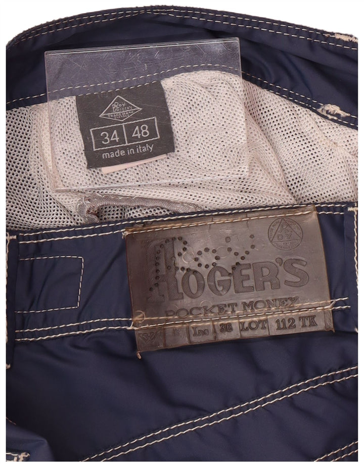 ROY ROGERS Herren-Freizeitshorts IT 48 Medium W34 Marineblaues Polyamid