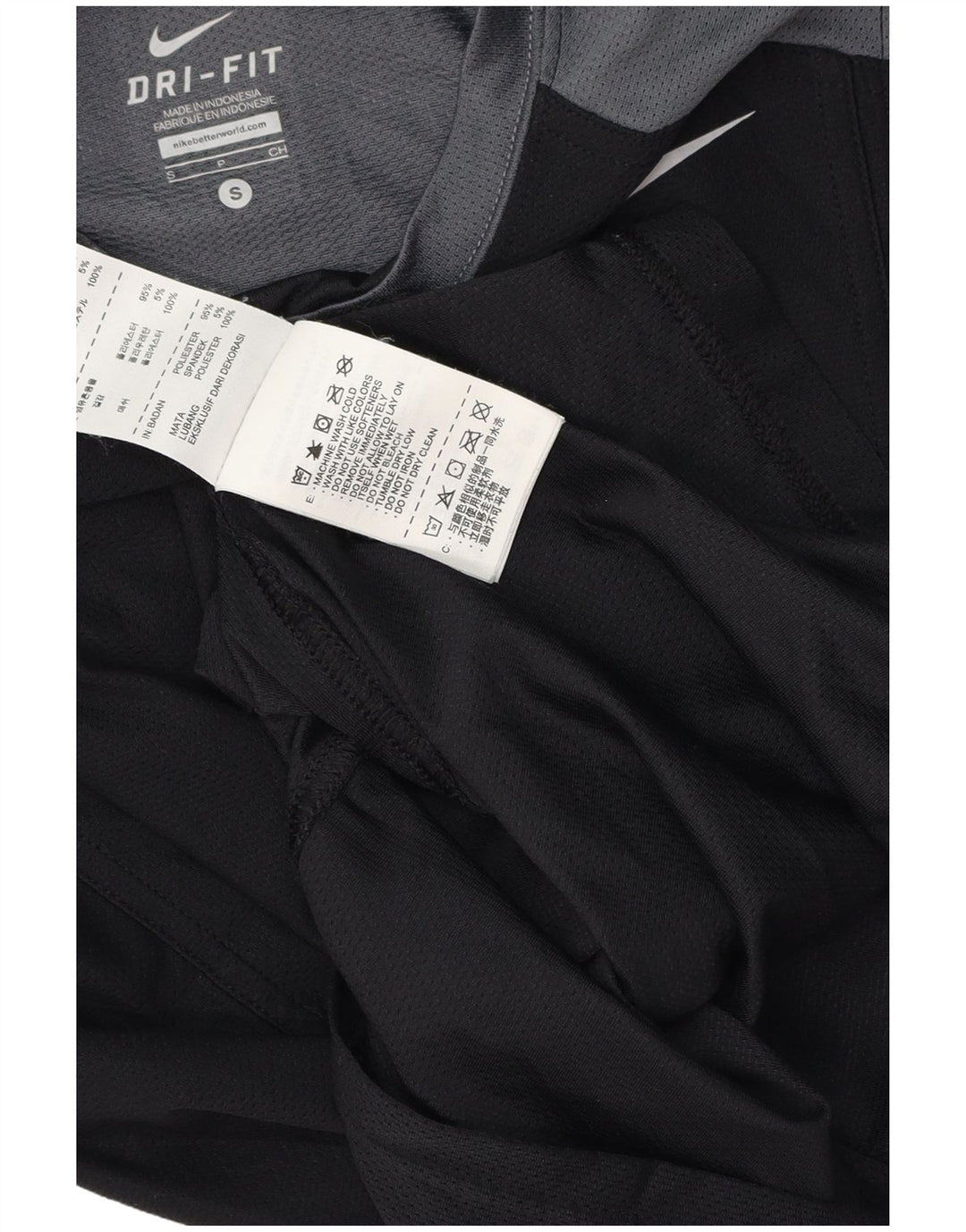 Nike Damen Dri Fit Weste Top UK 10 Small Schwarz Colourblock Polyester