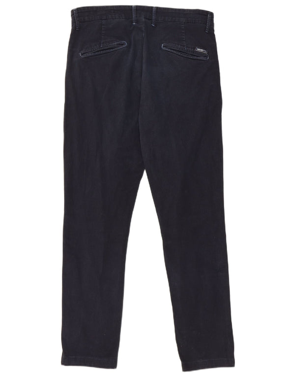 Liu Jo Mens Slim Fit Corduroy Trousers W32 L28 Navy Blue