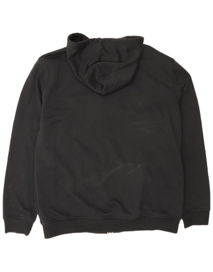 K-Way Herren-Kapuzenpullover mit Reißverschluss, 2XL, schwarzes Polyester