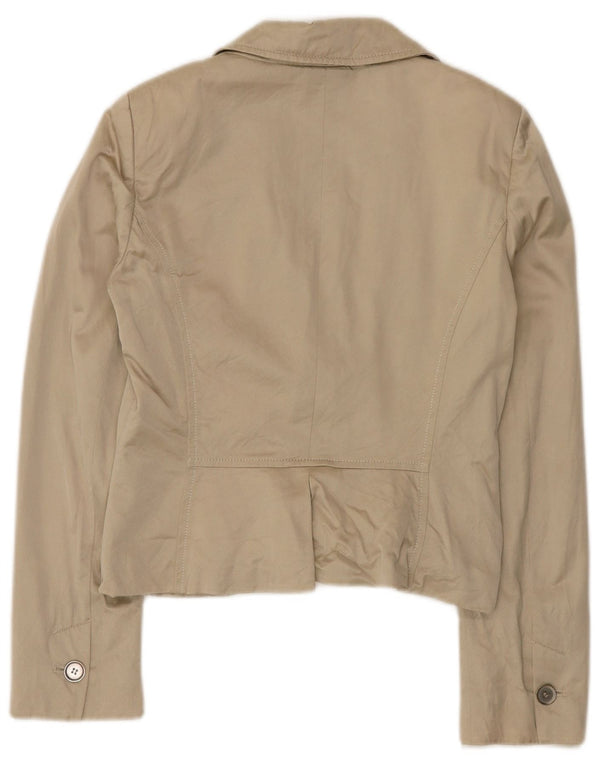 Max & Co. Damen Crop 2 Button Blazer Jacke UK 12 Medium Beige
