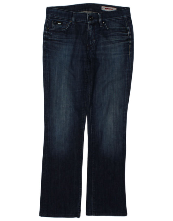 Gas Damen Bootcut-Jeans W28 L29 Marineblaue Baumwolle