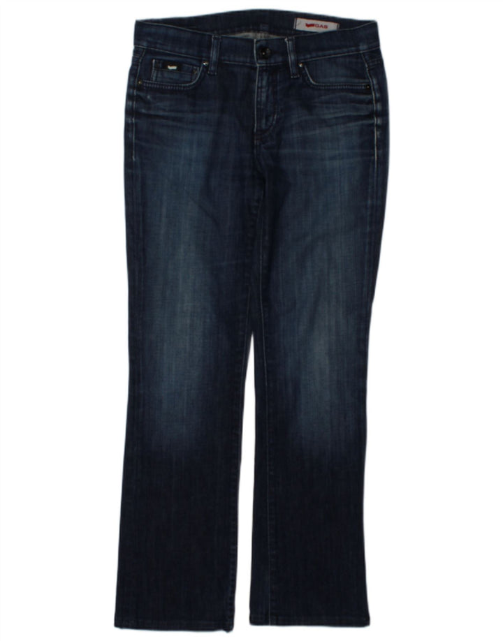 Gas Damen Bootcut-Jeans W28 L29 Marineblaue Baumwolle