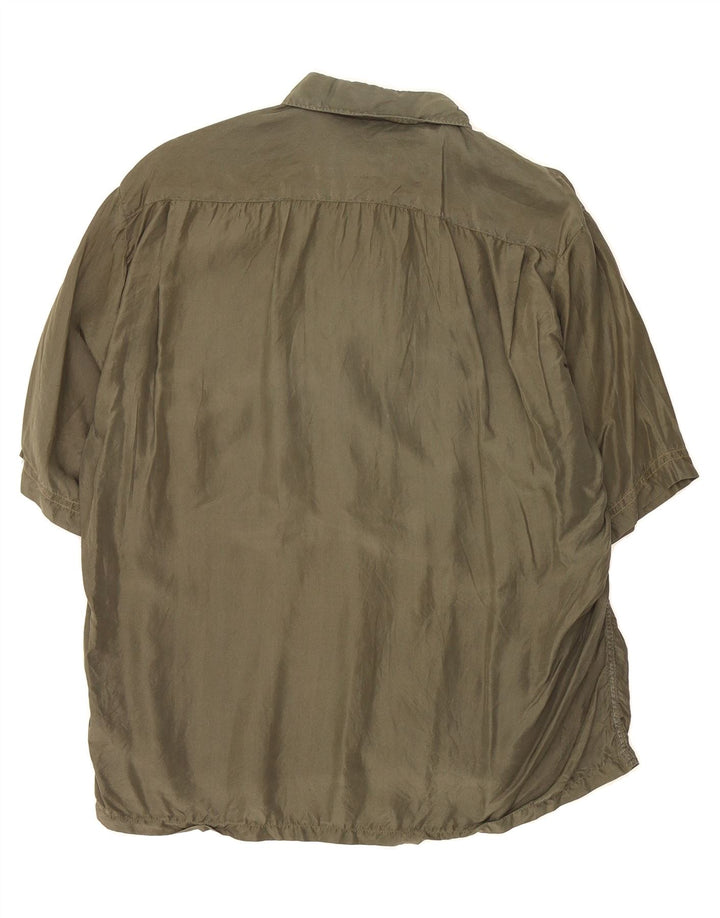 VINTAGE Mens Short Sleeve Shirt Small Green Vintage Vintage and Second-Hand Vintage from Messina Hembry 