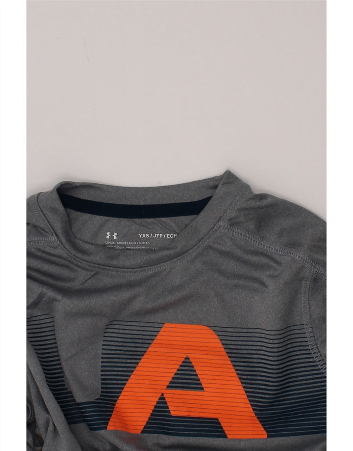 Under Armour Jungen Graphic Top Langarm 6–7 Jahre XS Grau