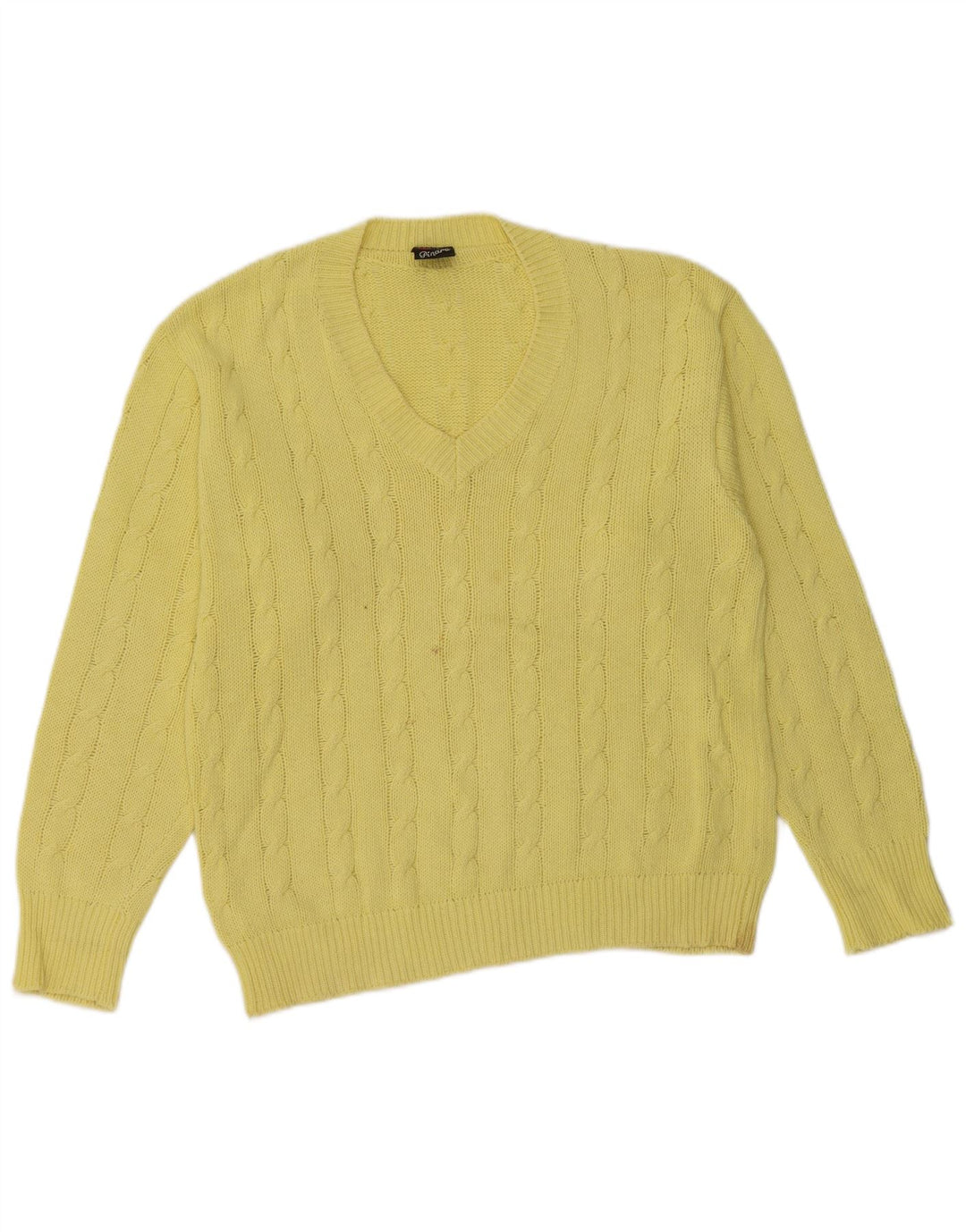 C&A Herren-Pullover mit V-Ausschnitt in Mittelgelb