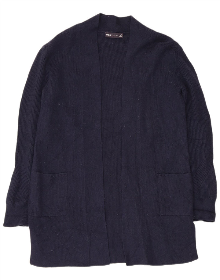 Marks & Spencer Damen Longline-Cardigan-Pullover UK 12 Medium Navy Blue