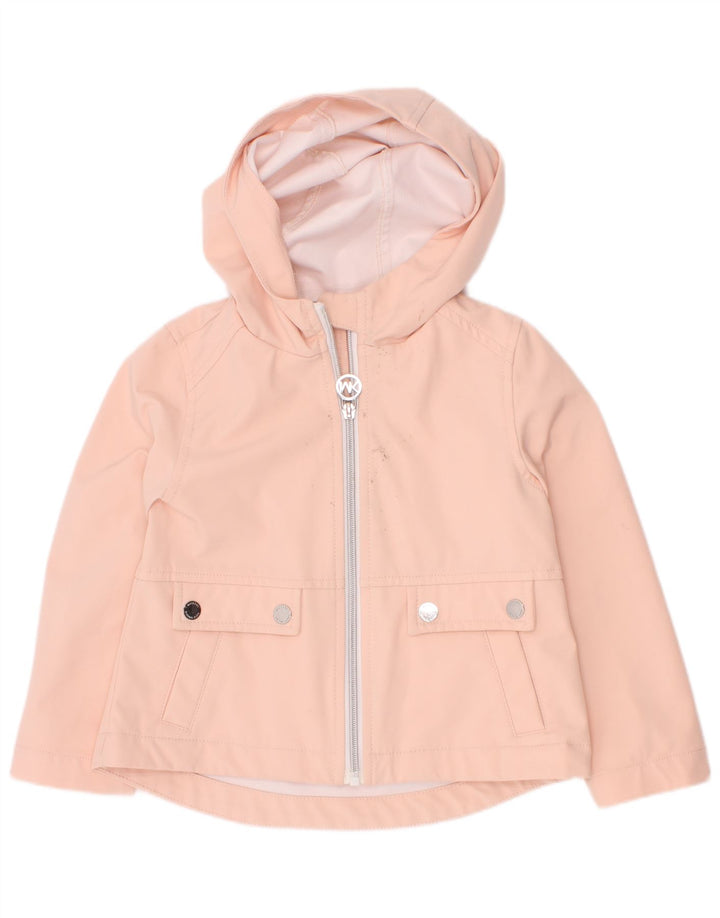 Michael Kors Mädchen-Regenjacke mit Kapuze, 3–4 Jahre, rosa, Polyester