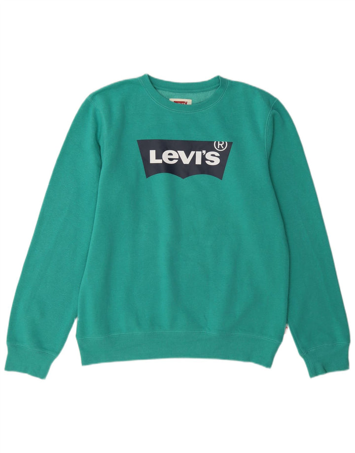 Levi's Jungen-Sweatshirt mit Grafik, 15–16 Jahre, grüne Baumwolle