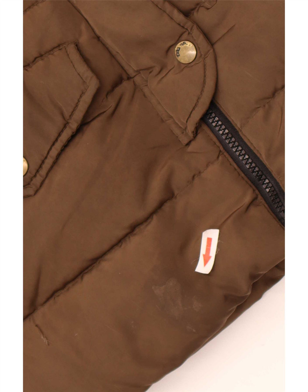 Zara Wattierte Jacke mit Kapuze für Mädchen, 11–12 Jahre, Beige