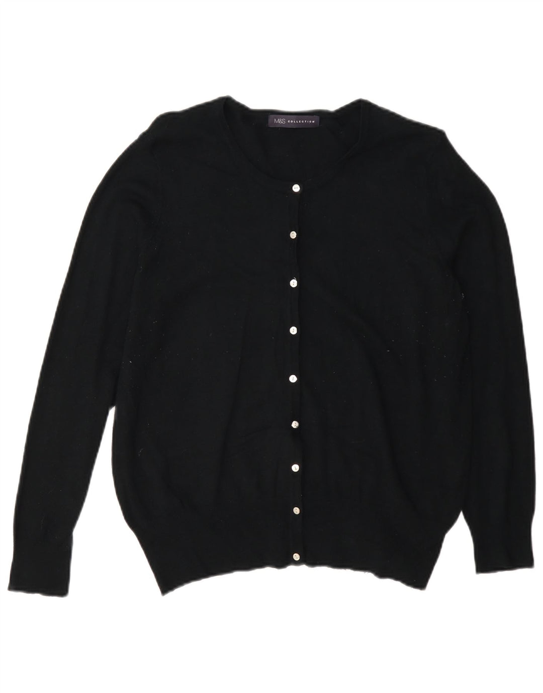 Marks & Spencer Damen-Cardigan-Pullover UK 16 Große schwarze Viskose