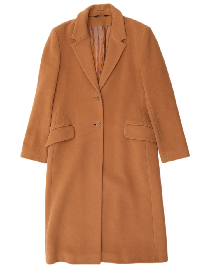 LAURA ASHLEY Damenmantel UK 14 Große braune Schurwolle