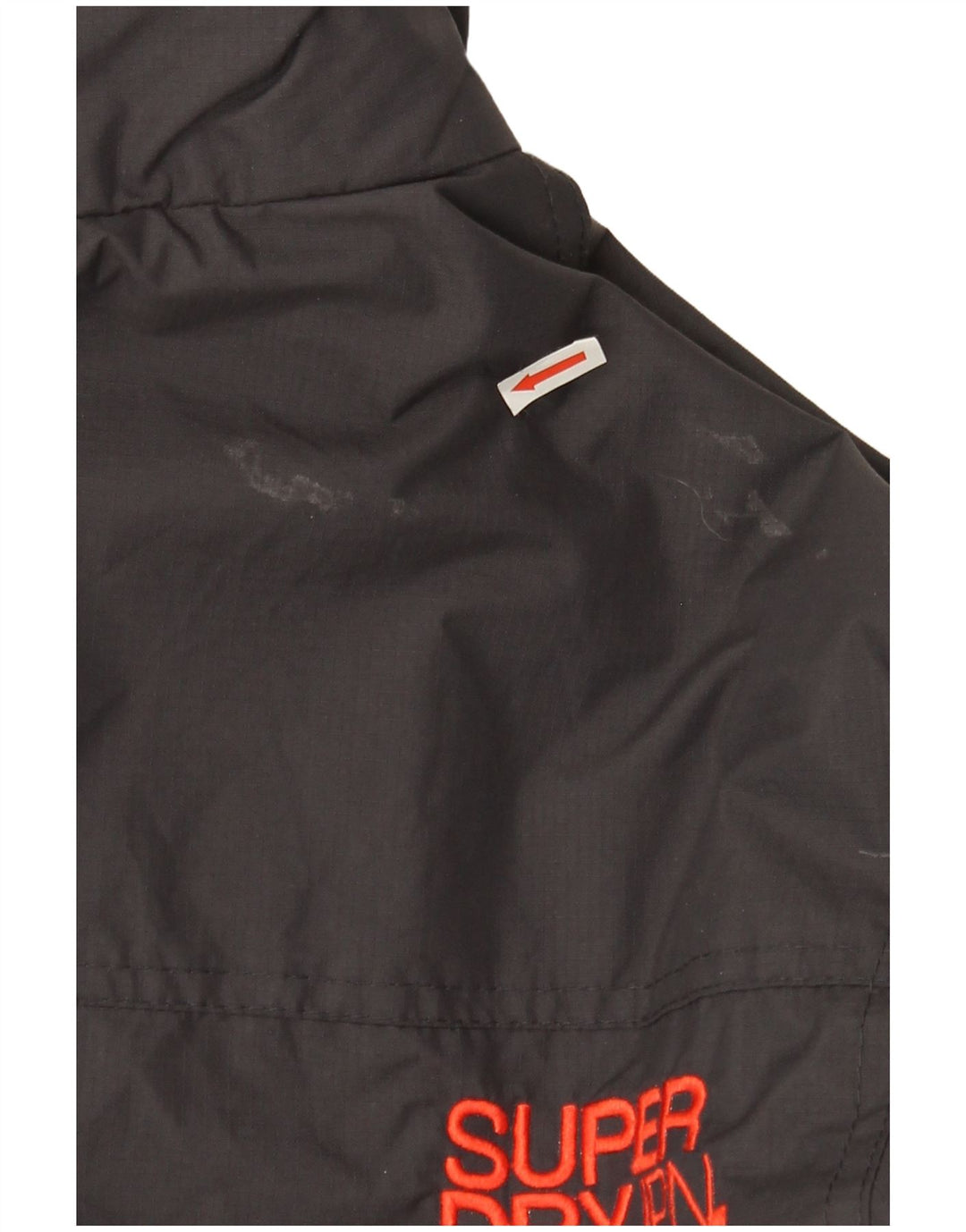 Superdry Damen The Windcheater Graphic Bomberjacke UK 14 Medium Schwarz