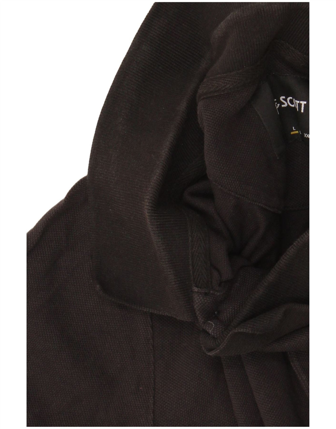 Lyle & Scott Herren-Poloshirt, groß, schwarze Baumwolle