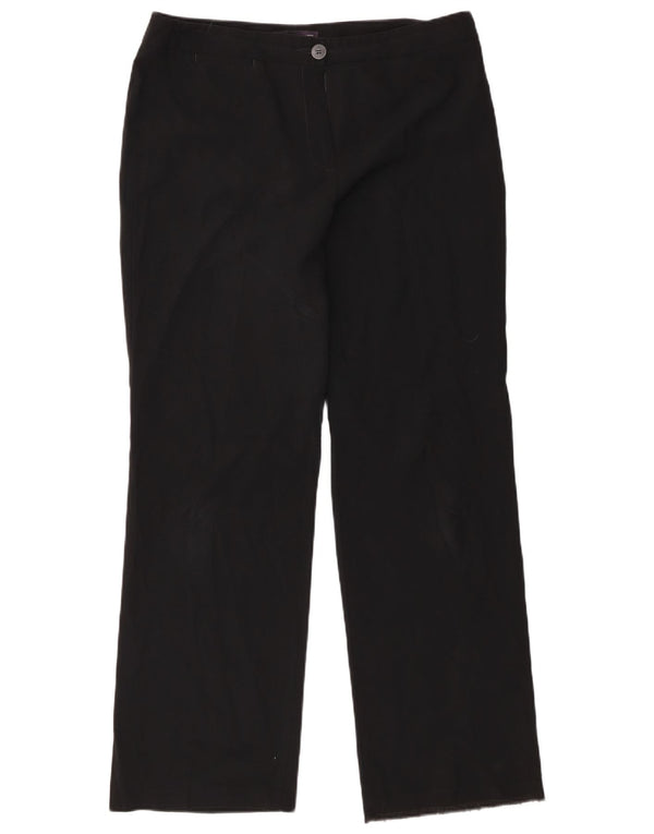 Marks & Spencer Damen Gerade Freizeithose UK 14 Large W34 L31 Schwarz