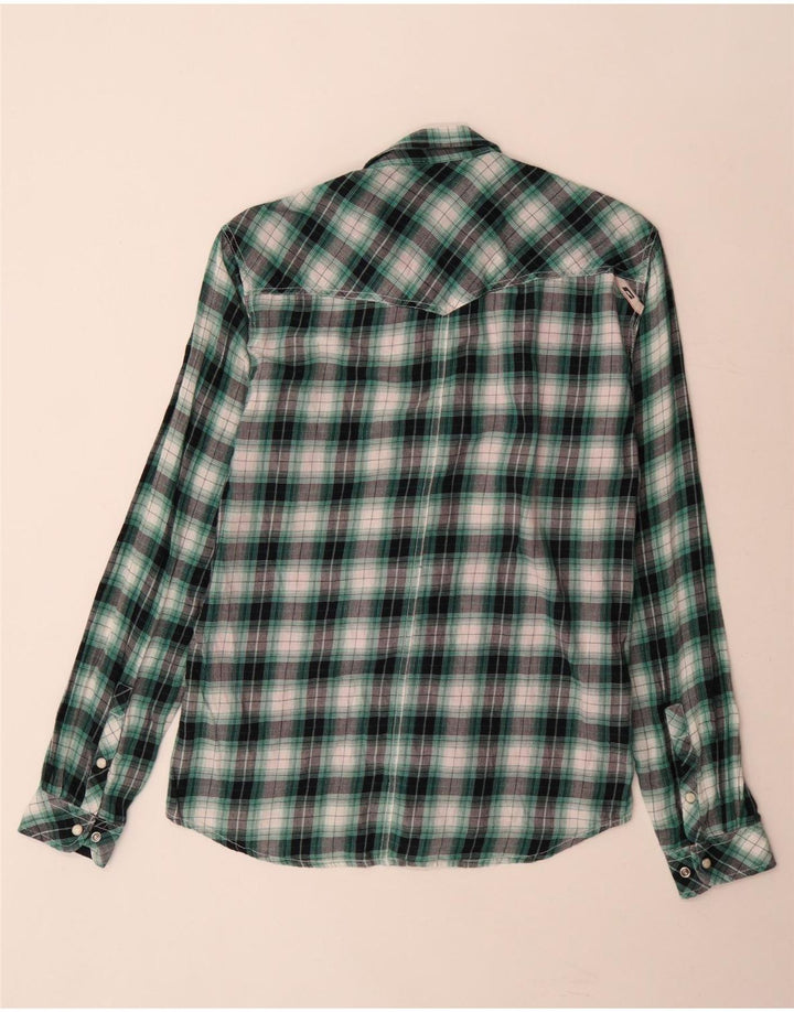 Jack & Jones Herren-Flanellhemd XL, grün kariert, Baumwolle