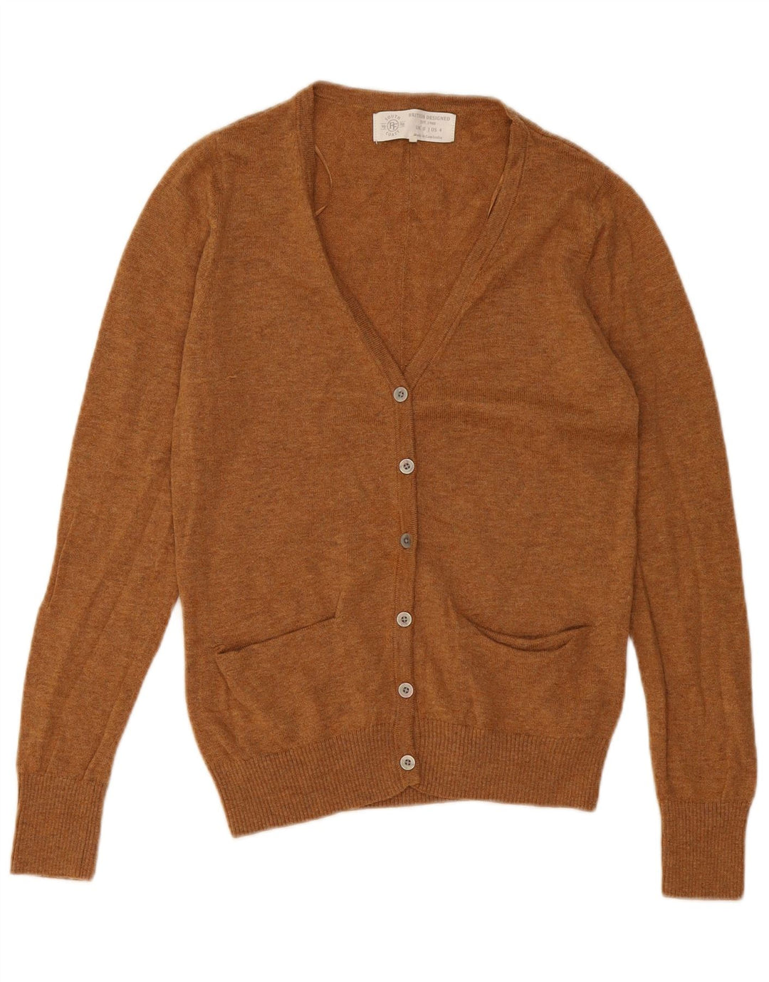 South Coast Damen-Cardigan-Pullover UK 8 Small Beige Wolle