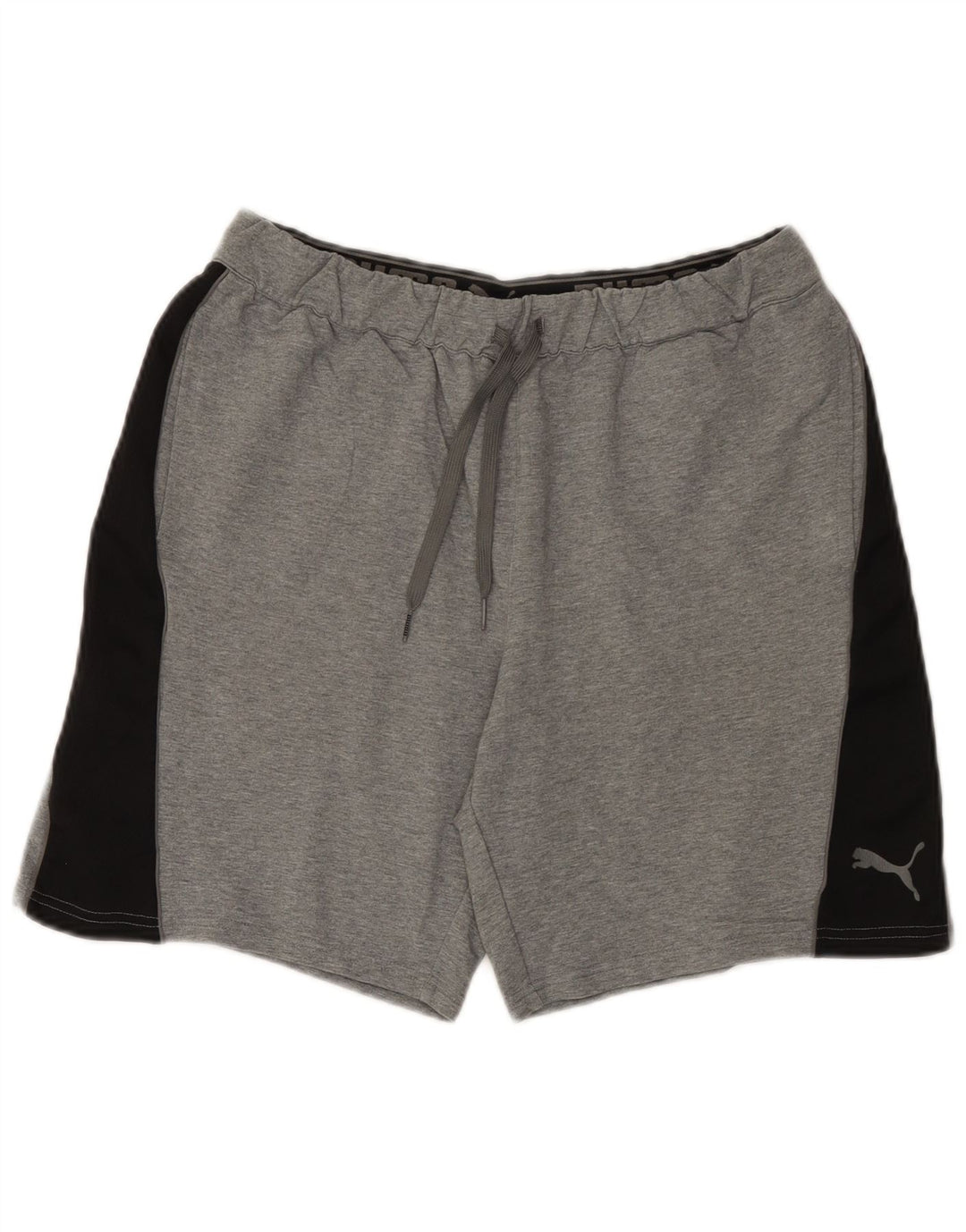Puma Herren-Sportshorts aus mittelgrauer Colourblock-Baumwolle
