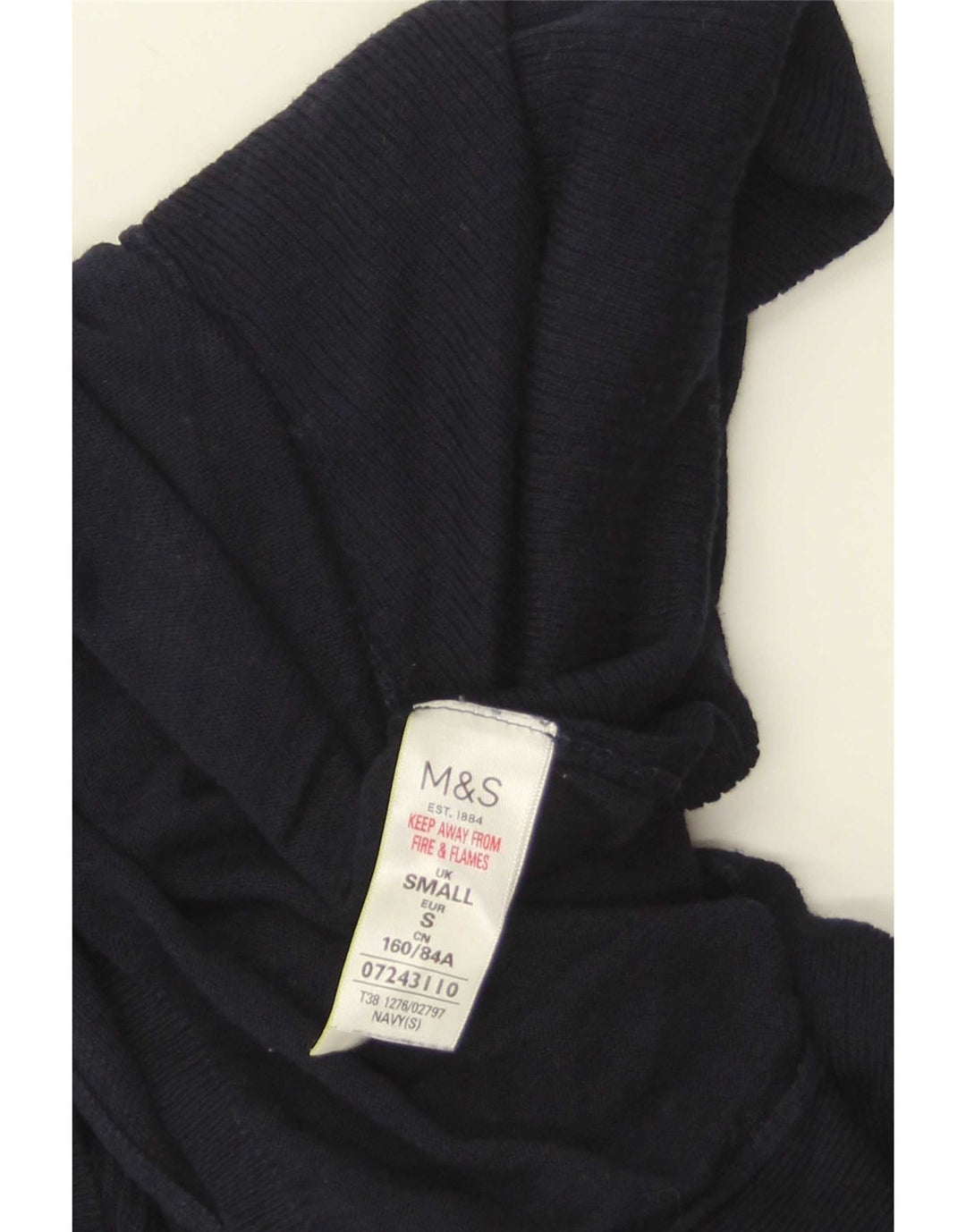 Marks & Spencer Offener Damen-Cardigan-Pullover UK 10 Small Marineblau Acryl