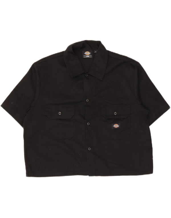 Dickies Damen Kurzarmhemd UK 16 Large Schwarz Polyester