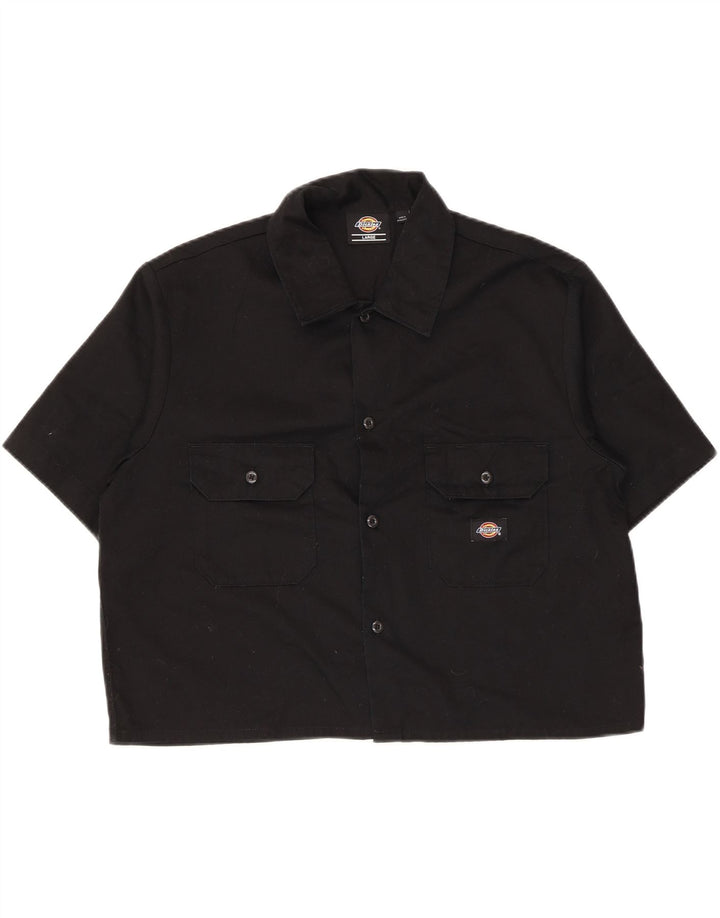 Dickies Damen Kurzarmhemd UK 16 Large Schwarz Polyester