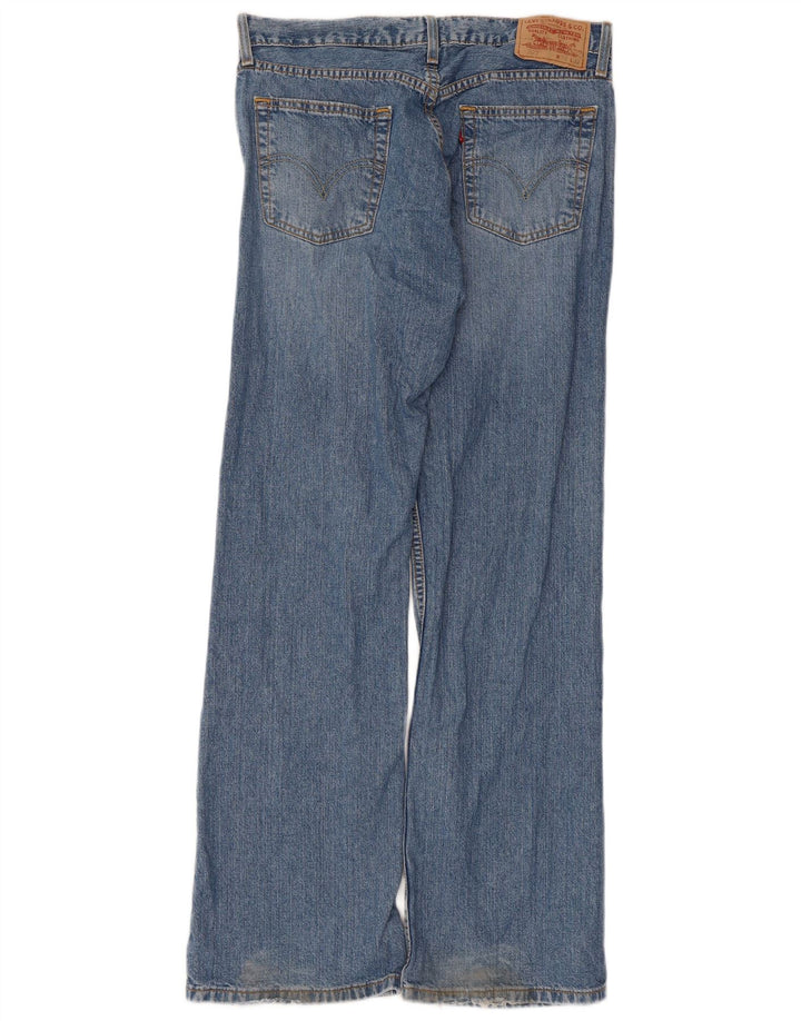 Levi's Damen 527 Bootcut-Jeans mit niedriger Taille, W32 L32, blaue Baumwolle