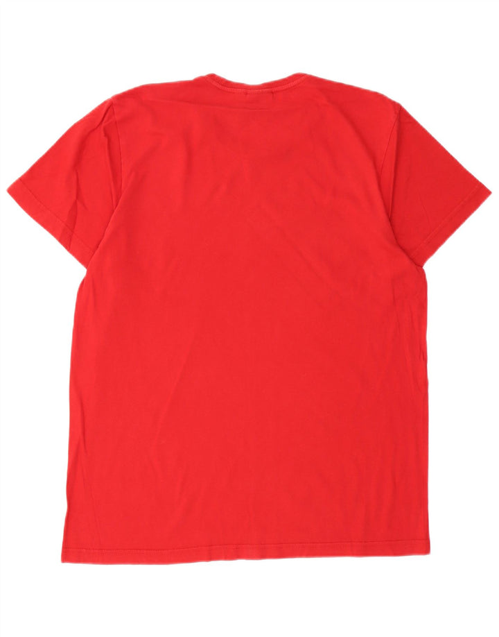 Adidas Herren Grafik-T-Shirt aus mittelroter Baumwolle