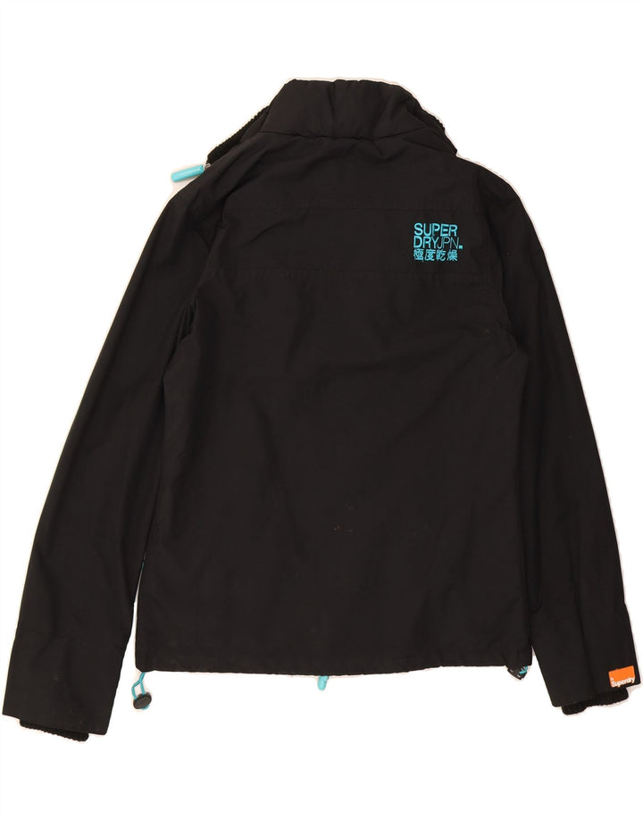 SUPERDRY Womens The Windcheater Windbreaker Jacket UK 14 Medium Black Vintage Superdry and Second-Hand Superdry from Messina Hembry 