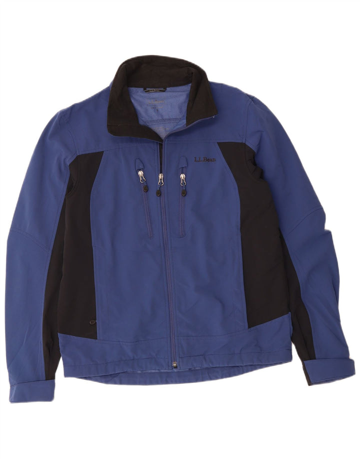 L.L.BEAN Herren-Windbreaker-Jacke, UK 36, klein, marineblaues Colourblock-Nylon