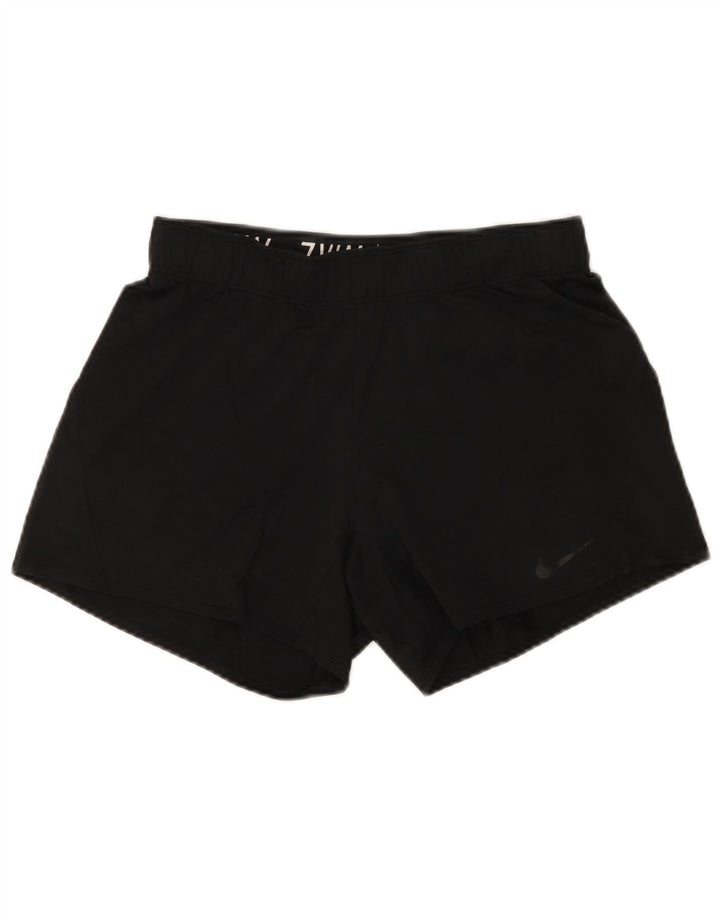 Nike Damen Dri Fit Sport Shorts UK 10 Small Schwarz Polyester