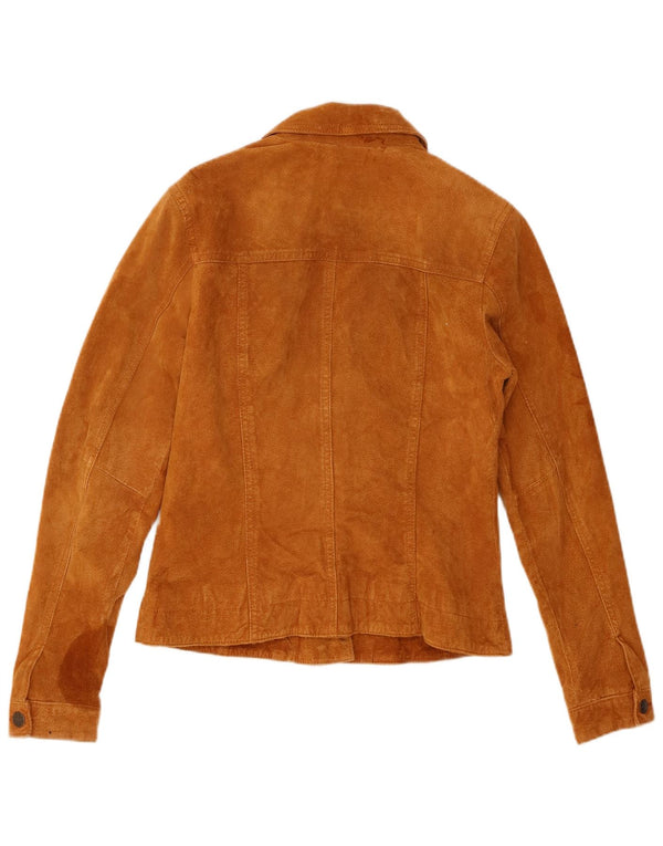 Vintage Damen Wildlederjacke EU 36 Kleines Beige Leder