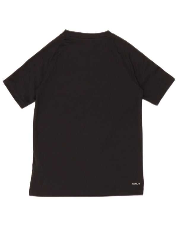 Adidas Jungen Climalite T-Shirt Top 9-10 Jahre Schwarzes Polyester