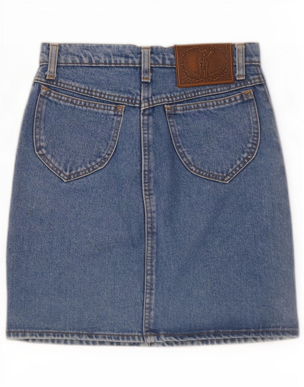 Vintage Damen Jeansrock mit hoher Taille, W26, kleine blaue Baumwolle