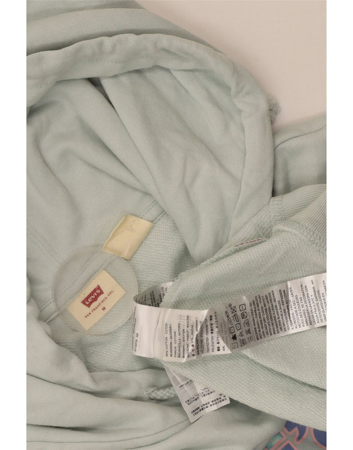 Levi's Damen-Kapuzenpullover mit Grafik, UK 14, mittelblaue Baumwolle