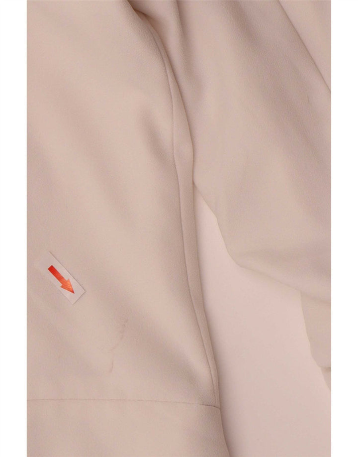 Zara Damen-Blazer mit 3/4-Ärmeln, offen, UK 14, Mittelweiß, Polyester
