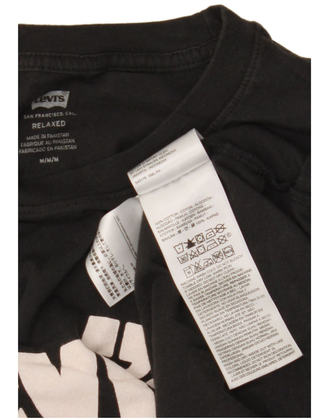 Levi's Herren Relaxed Graphic T-Shirt Top Mittelschwarze Baumwolle