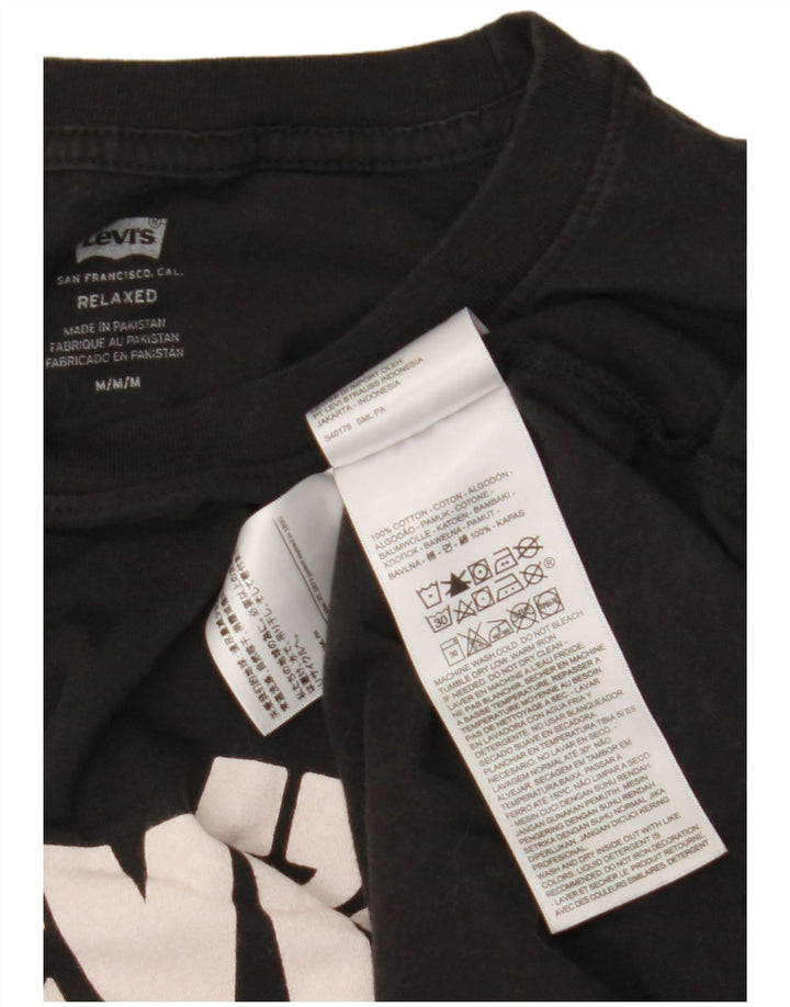 Levi's Herren Relaxed Graphic T-Shirt Top Mittelschwarze Baumwolle