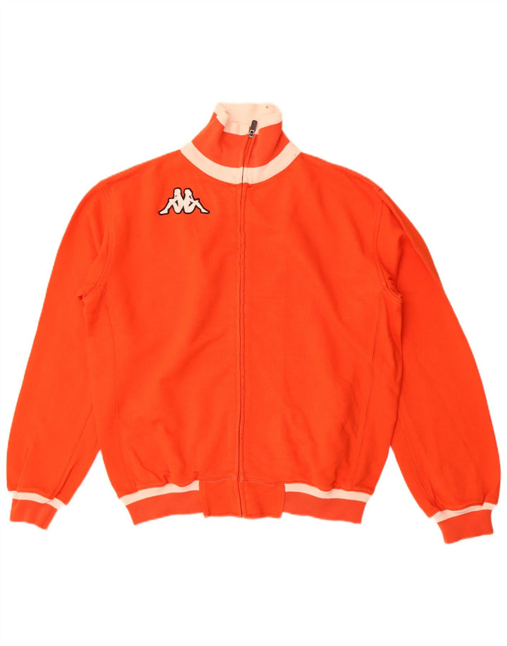 Kappa Herren-Trainingsanzug-Top-Jacke aus mitteloranger Baumwolle