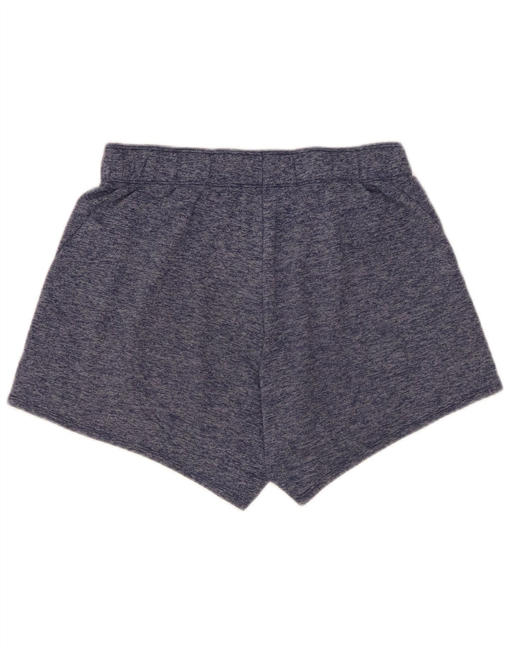 Nike Damen Dri Fit Sport Shorts UK 10 Small Blau geflecktes Polyester