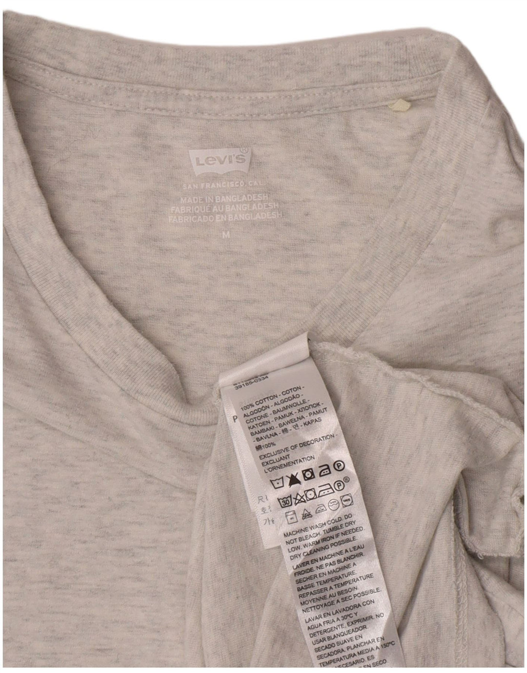 Levi's Damen T-Shirt Top UK 12 Mittelgraue Baumwolle