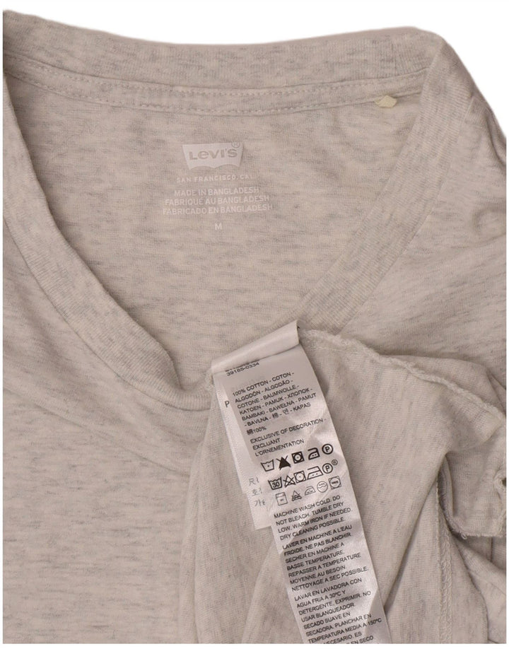Levi's Damen T-Shirt Top UK 12 Mittelgraue Baumwolle