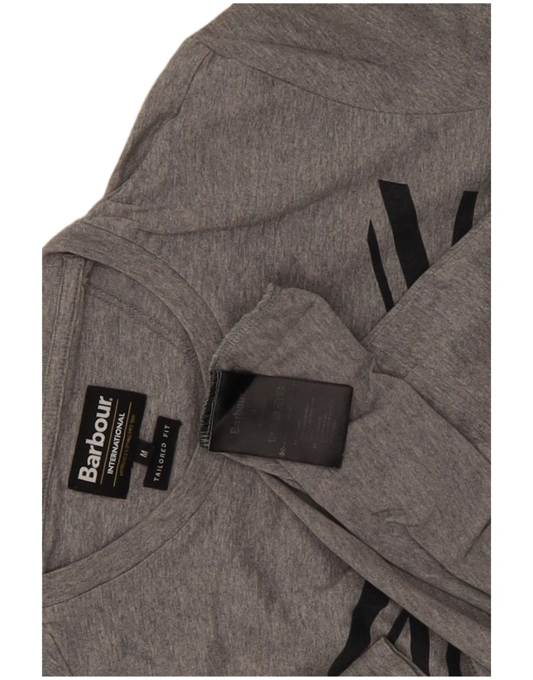 Barbour Tailored Fit Graphic T-Shirt-Oberteil für Herren aus mittelgrau gefleckter Baumwolle