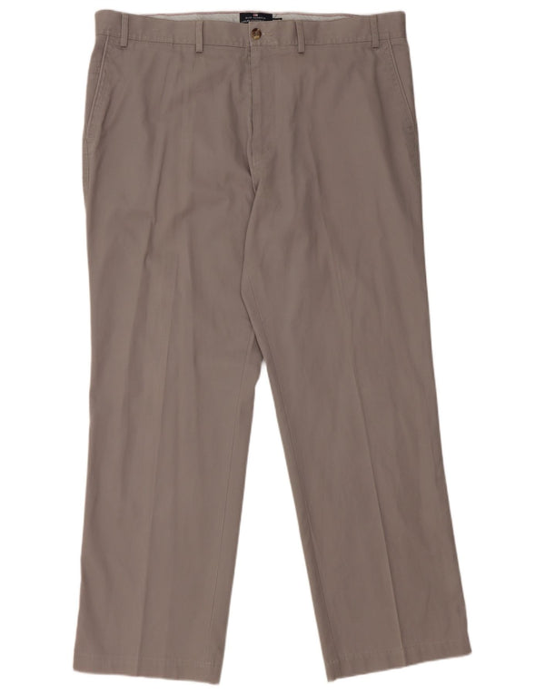 Marks & Spencer Herren gerade Chinohose W40 L31 graue Baumwolle
