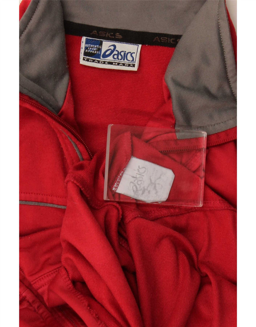Asics Damen-Trainingsanzug mit normaler Passform, Top-Jacke, UK 16, Größe L, Rot, Polyester