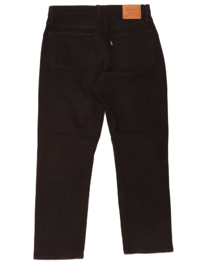 Levi's Damen 501 Straight Jeans W28 L26 Schwarze Baumwolle