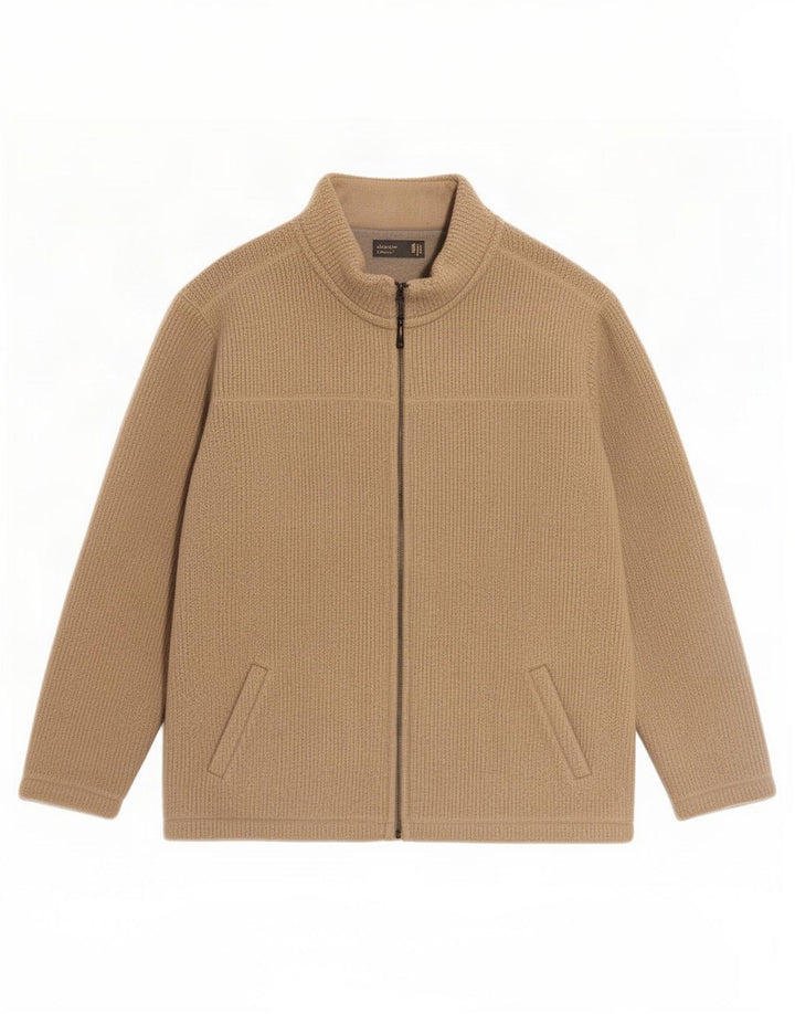 Marks & Spencer Herren-Trainingsanzug, Oberteil, Jacke, XL, Beige, Polyester