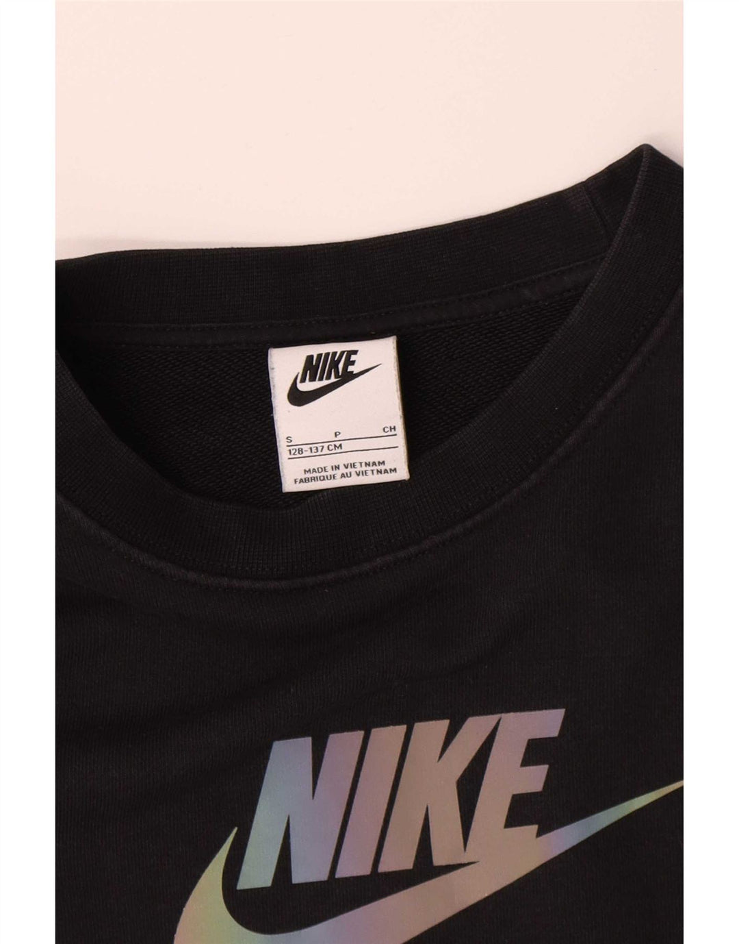 Nike Jungen-Sweatshirt mit Grafik, 8–9 Jahre, Größe S, Schwarz, Farbblock