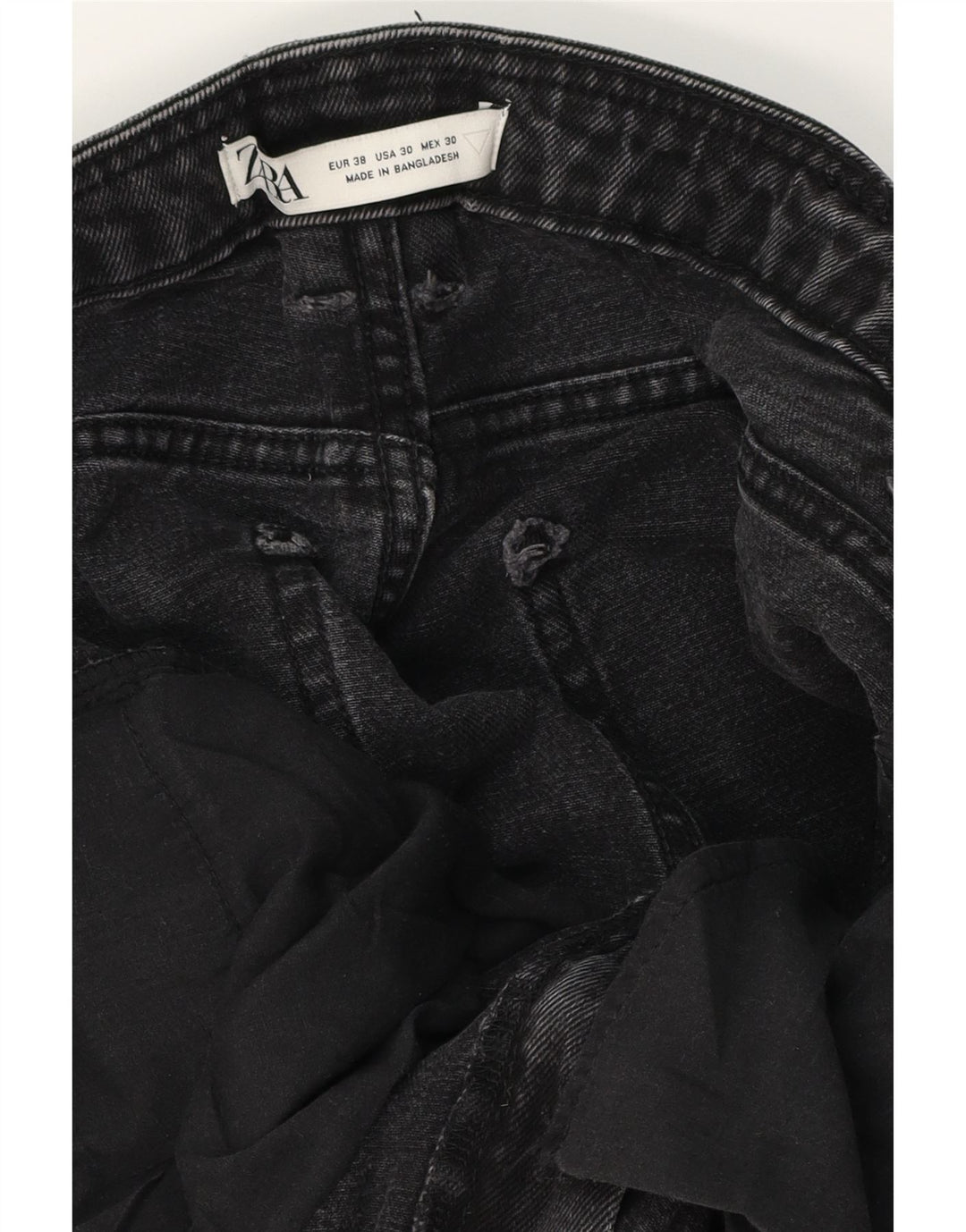 Zara Herren Jeansshorts EU 38 Small W30 Schwarz
